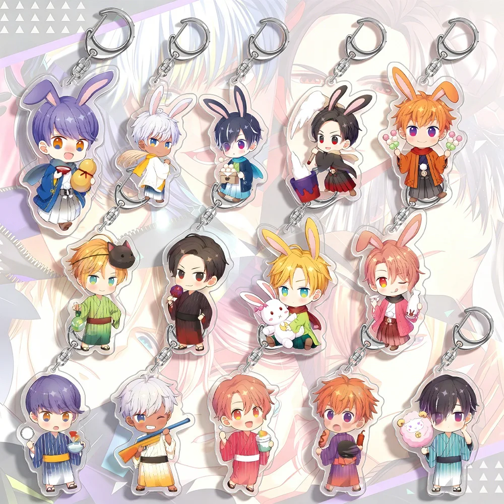Lucky Seven Anime Peripheral Store Beelzebub Mammon Belphegor Leviathan Lucifer Asmodeus Kimono&Bunny Outfit Acrylic Keychains