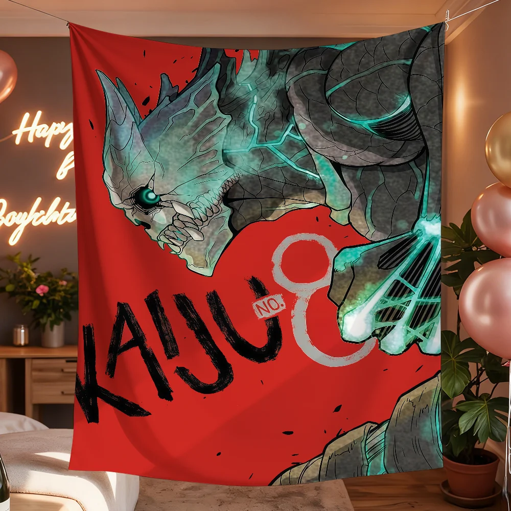 

Аниме K-Kaiju No. Флаг с 8 флагманскими символами для пикника, вечеринки, декора дома, украшения для кемпинга на открытом воздухе, подарки