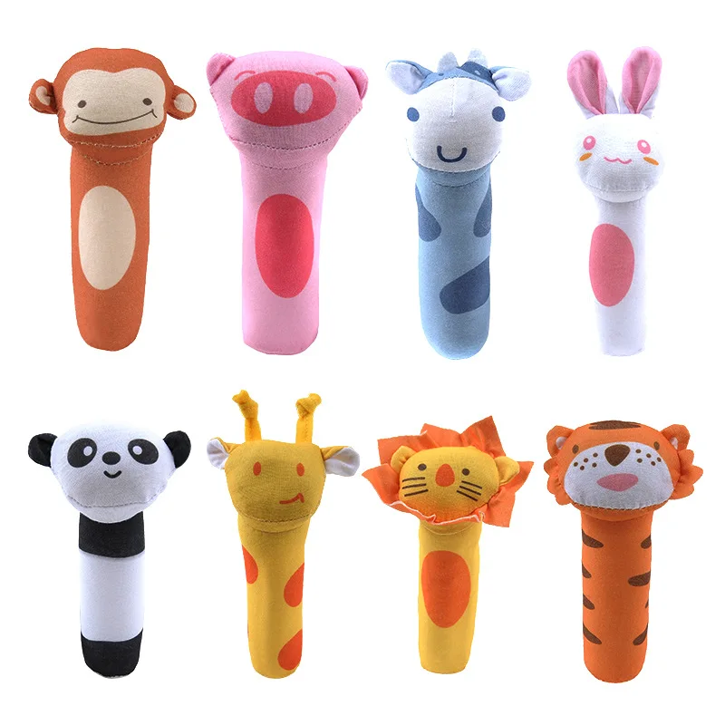 Bonito dos desenhos animados sino chocalho para crianças bebê macio pelúcia chocalho brinquedos recém-nascidos chocalho celulares bebê infantil bebe brinquedos presente de natal