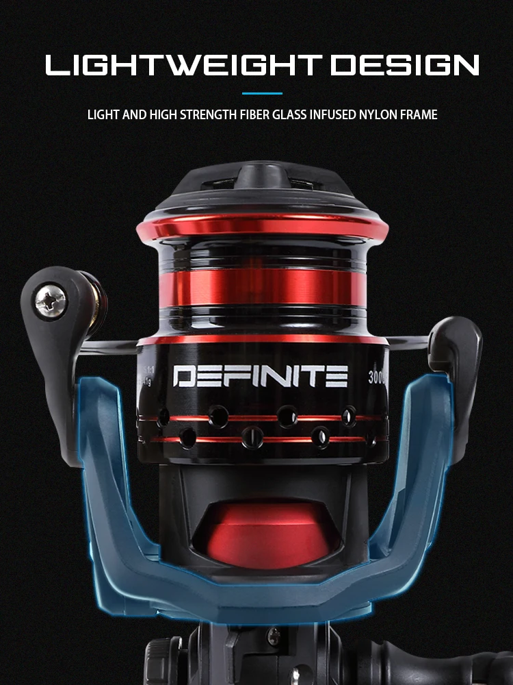 MIFINE-DEFINITE Spinning Reel for Freshwater Saltwater Trout fishing 1000/2000/3000/4000 5.1:1 Metal Spool High-quality Reels