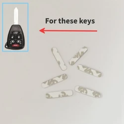 2Pcs/Lot 25.2*5MM DIY Emblem Logo Replacement Sticker Emblem For Jeep Dodge Chrysler remote key shell