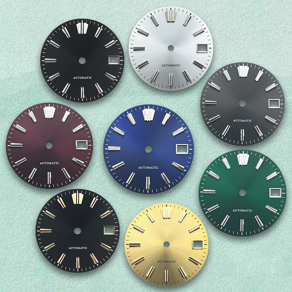 

High Quality 28.5mm S Logo Sunray Dial Fit NH35/NH36/4R/7S Movement No Luminous Watch Modification Accessories