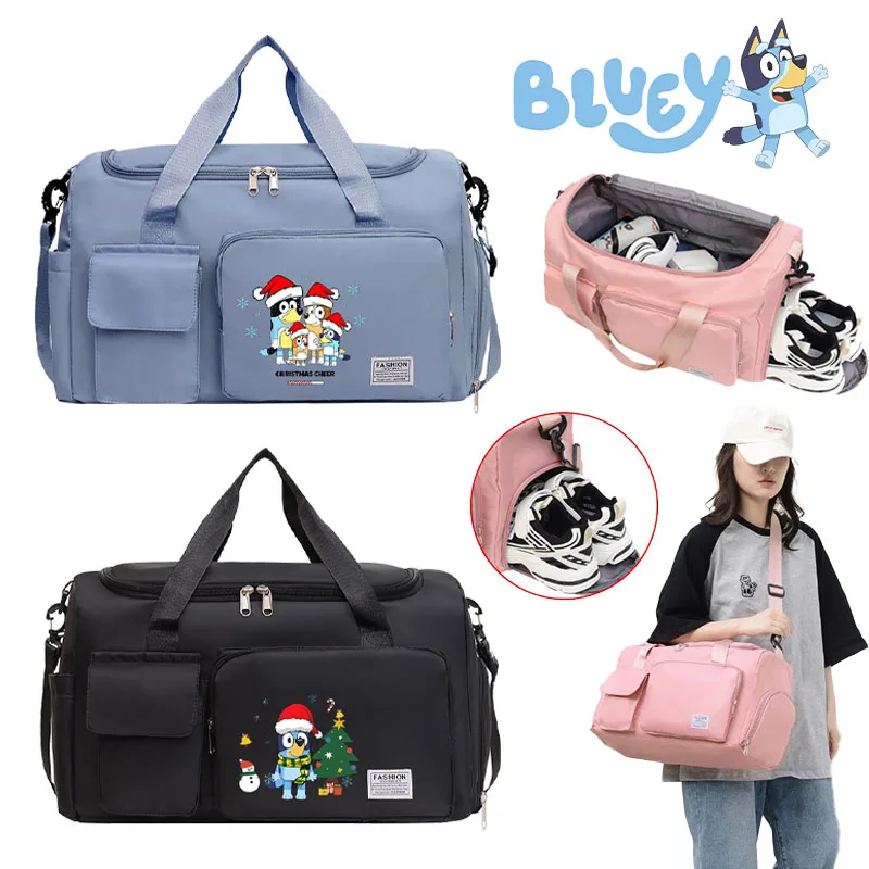 Blueyi Cartoon Tote Travel Bag Large Capacity Clothes Storage Bags Gym Duffle Pack with Shoe Compartment Portable HandBag Gifts