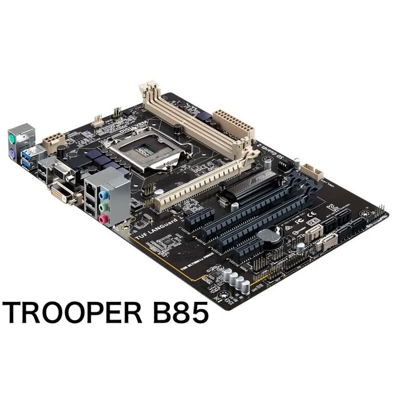 For ASUS TROOPER B85 Motherboard 16GB LGA 1150 DDR3 ATX B85 Mainboard 100% Tested OK Fully Work Free Shipping