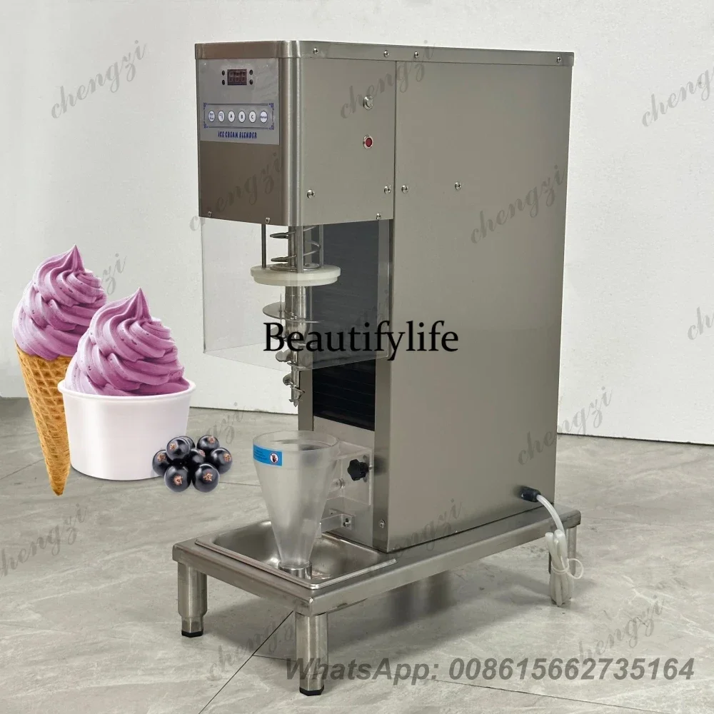 Full Automatic Swirl Drill Fruits Ice Cream Machine Frozen Yogurt Ice Cream Mixer Real Fruit ACAI Swirl Ice Cream Blender