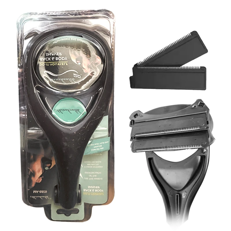 Man Back Shaver Hair Body Shaver Safety Long Handle Foldable Trimmer ...