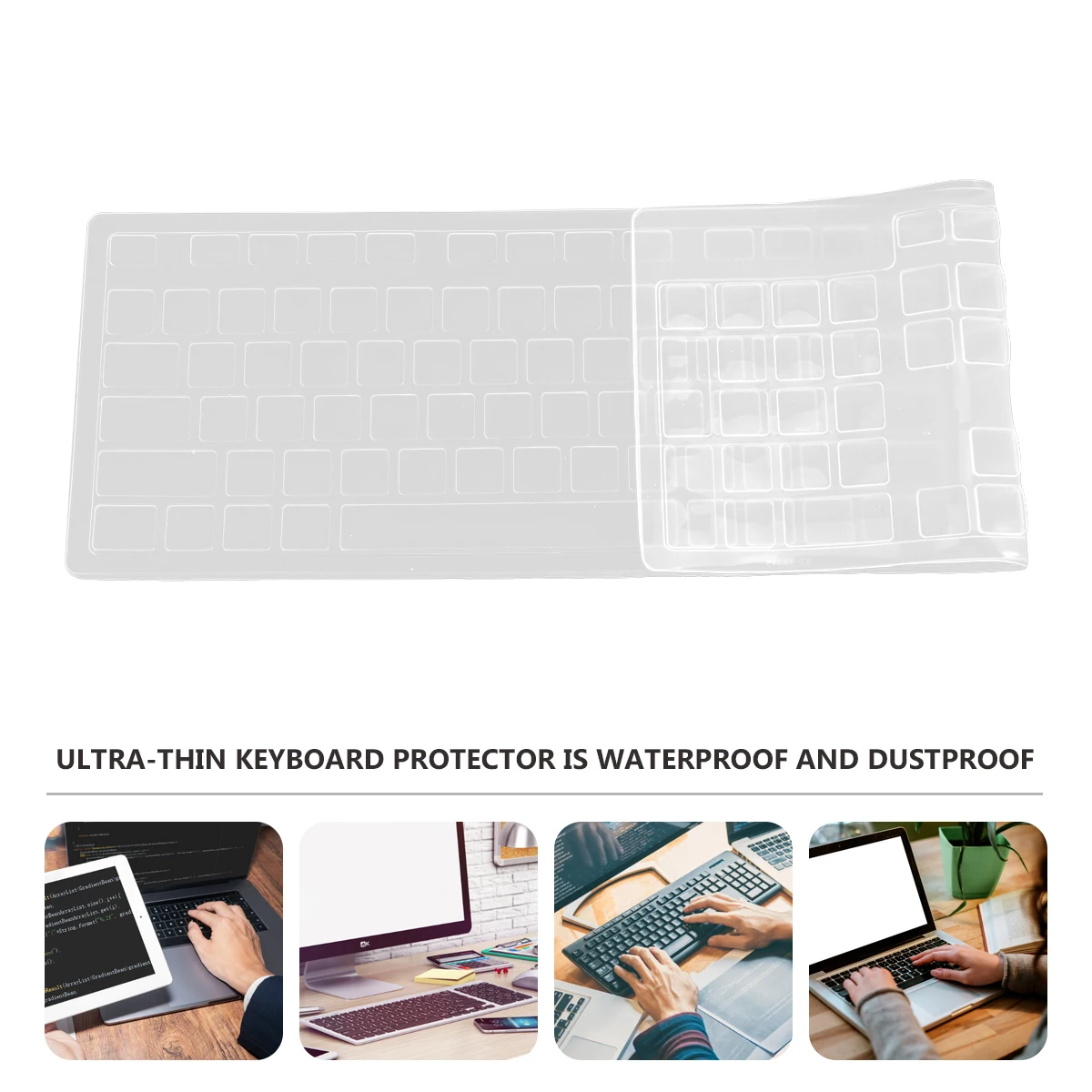 

Keyboard Protective Film Transparent Grid Waterproof Cover for KB216 Silicone Protector Against Spills Dust Compatible
