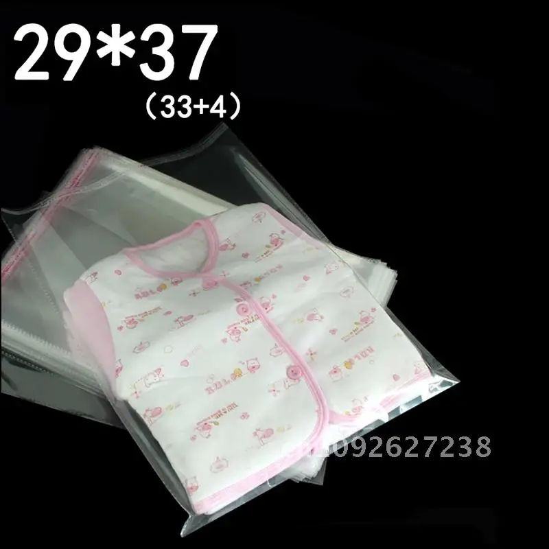 20/50pcs Large Size Transparent Self-adhesive Sealed Plastic Packaging Bag Resealable Cellophane OPP Fresh-keeping Bag Gift Bag