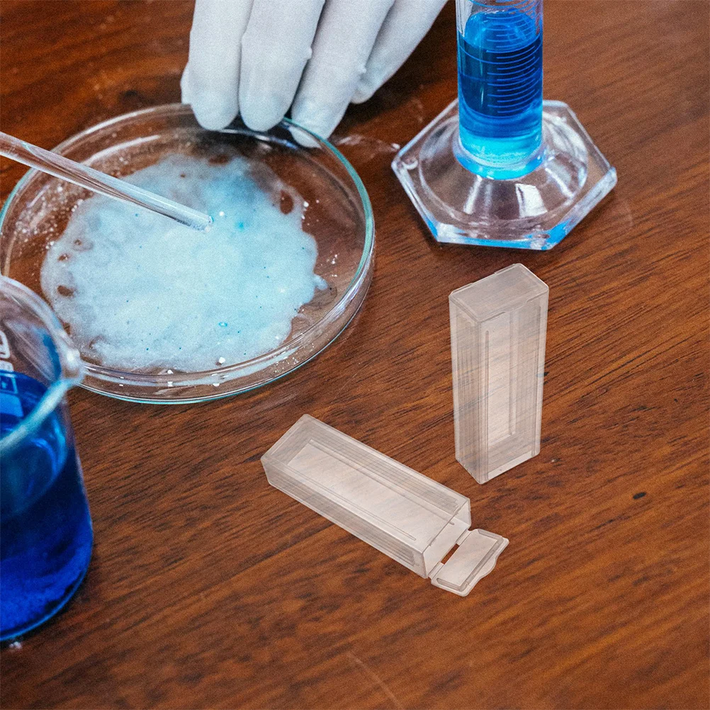 

6Pcs Microscope Slide Case Plastic 5 Slides Holder Waterproof Moisture Resistant Portable Laboratory Classroom Supplies