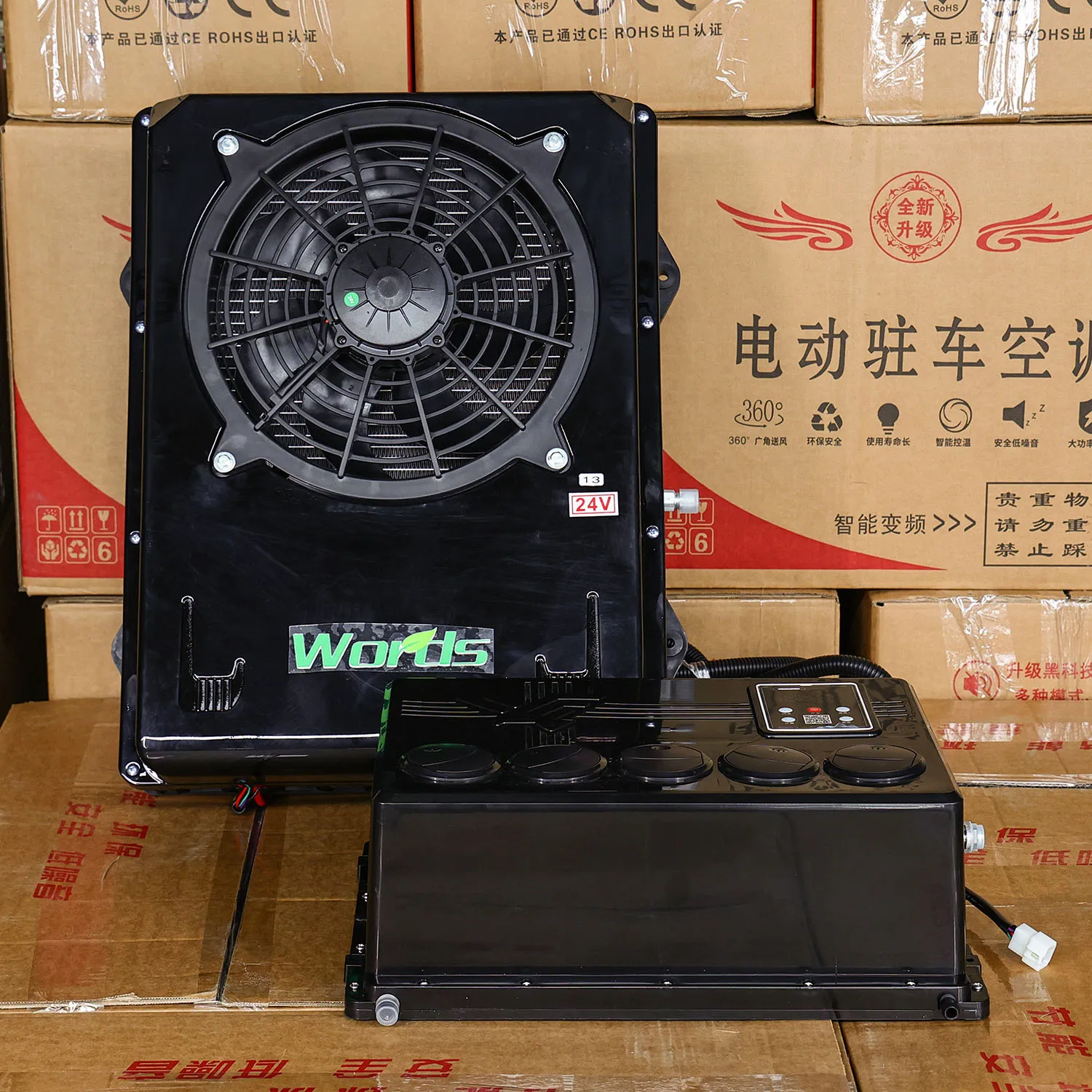 DC 12V Universal Electric RV Truck Air Conditioner Camper A/C Unit 12000 BTU Only Cooling For Motorhome Bus Tractor