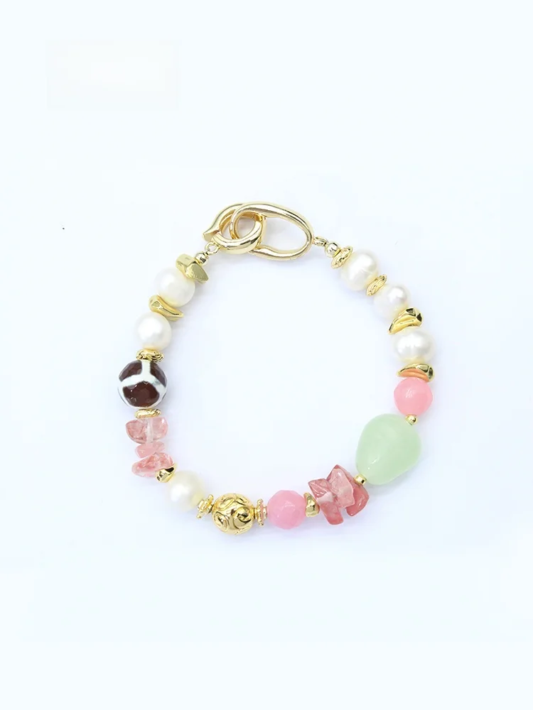 

Sumni Handmade DIY 18K Gold Plated Beaded Bracelet Original Design Fashion Jewelry Gift for Spring New Arrival Unisex