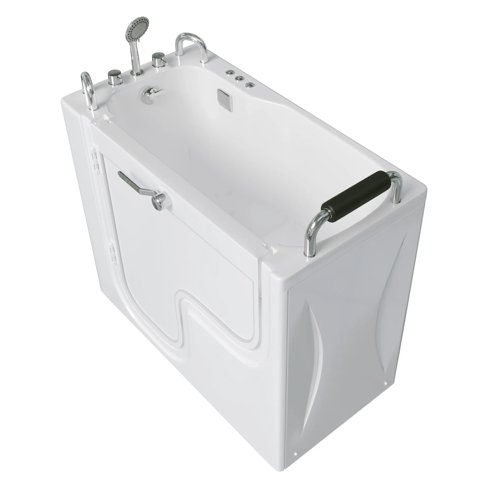 

The elderly side door bathtub disabled bath walk-in sitting acrylic deep bubble surf massage mute