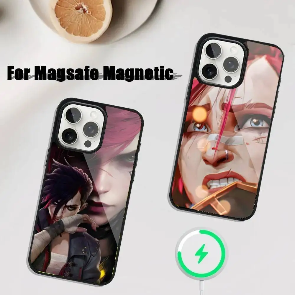 

Caitlyn Vi CaitVi A-Arcane Phone Case For iPhone 17,16,15,14,13,12,11,Pro,Max,Plus,Mini,SE4,E Magnetic Magsafe Wireless Charging