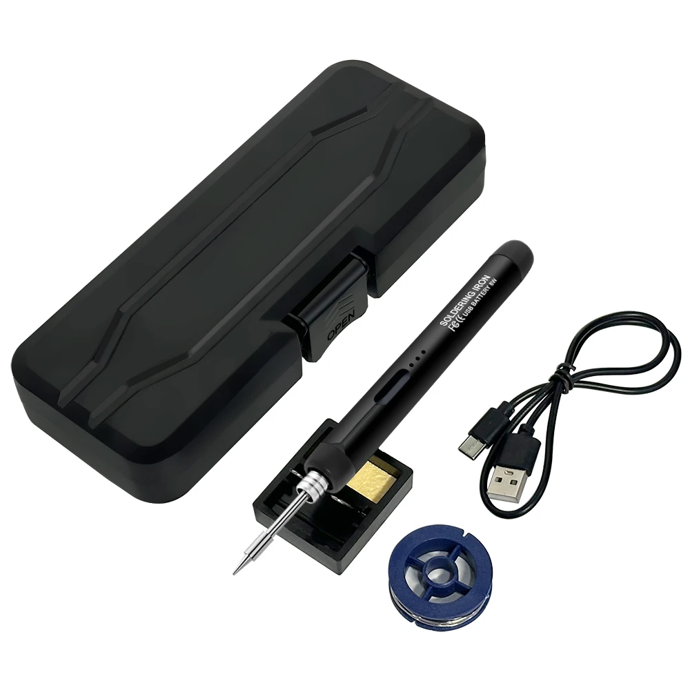 USB-soldeerbout mini kleine soldeerboutset draagbare huishoudelijke type-C-interface 800mAh-batterij Verstelbare temperatuur - afbeelding 1