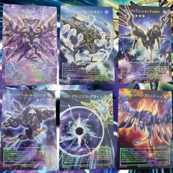 Yu Gi Oh Cards Raidraptor Rising Rebellion Falcon Anime Game Self Made Laser Relief Collection Full Picture Cards DIY Toys Gift