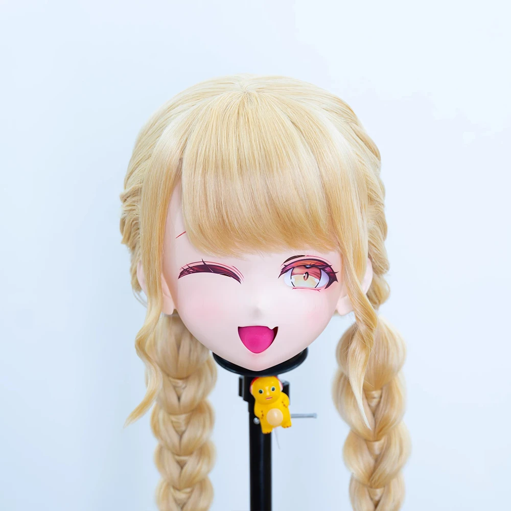 

(MEO379) Customize Handmade Full Head Lockable Crossdress Male to Female Japanese Cartoon Anime Game Character Kigurumi Mask