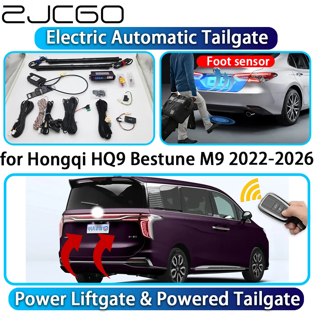

ZJCGO for Hongqi HQ9 Bestune M9 2022-2026 OEM Automatic Power Liftgate Powered Tailgate Intelligent System Car Trunk Lift Kit