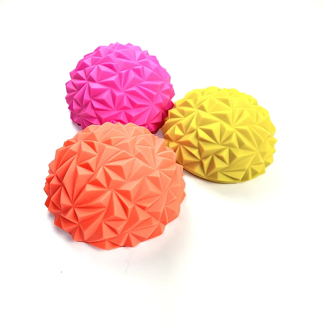 1pc Yoga Exercise Pineapple Ball, Half Round Foot Massage Ball, Balance Ball For Body Training, Muscle Relaxation