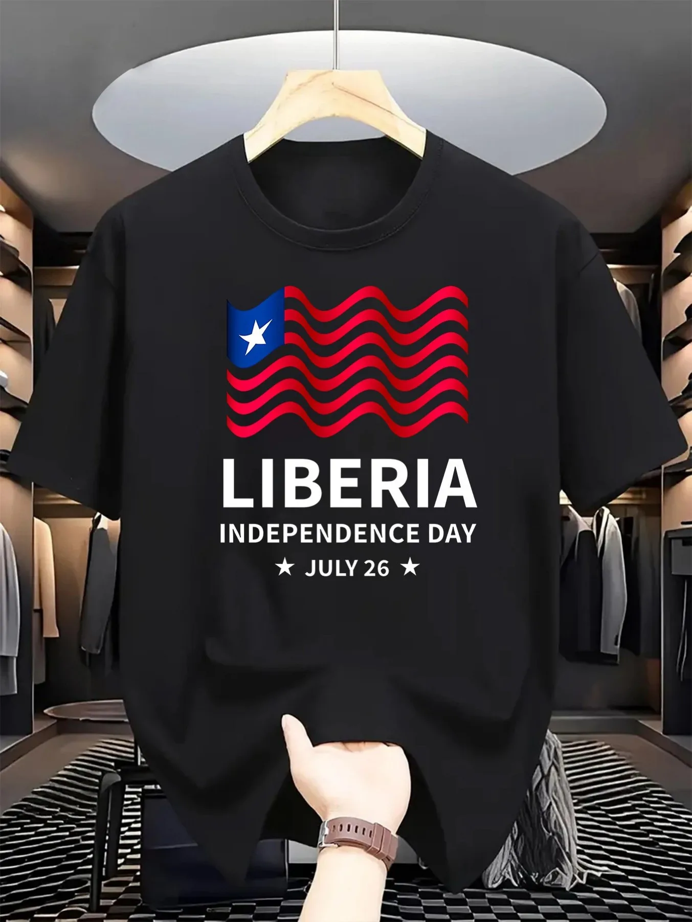 

Top Pick Local Men's Patriotic Liberia Independence Day T-Shirt