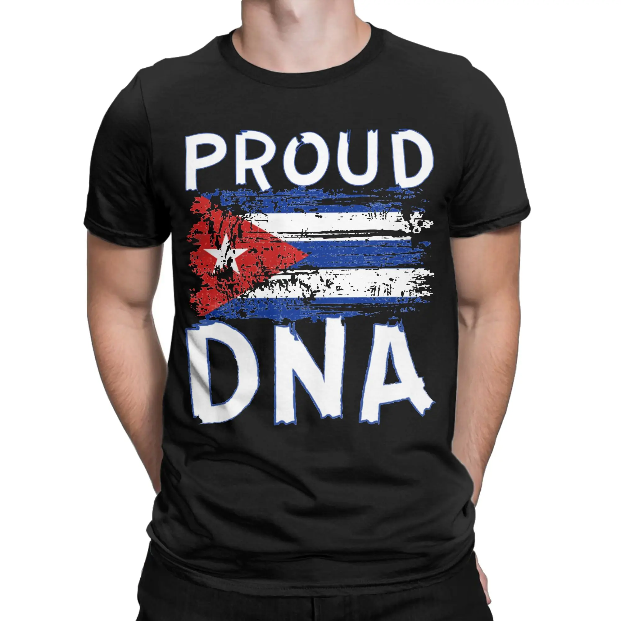 Harajuku Proud Cuban DNA Tshirts Unisex Cotton Short Sleeve Patria Y Vida - Viva Cuba Libre Round Neck Summer Top Tee