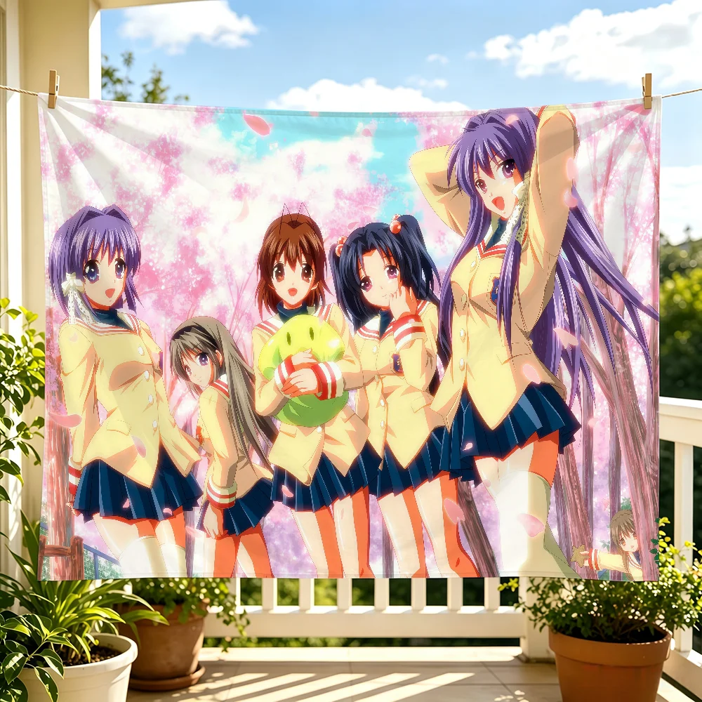 Anime C-Clannad Flaggen-Wandbehang für Outdoor-Partys, Schlafzimmer, Wohnzimmer, Studentenwohnheim, Dekoratives Themen-Wandbanner, Geschenk – Detail 14