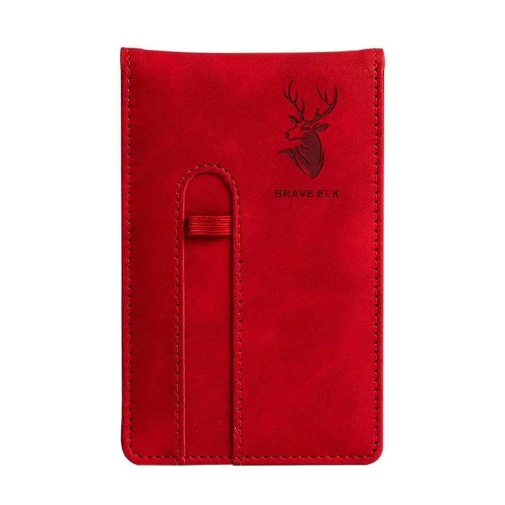 

Multi-functional A7 Pocket Notebook Horizontal Line Portbale Planner Book Leather Cover Memo Pad School Office