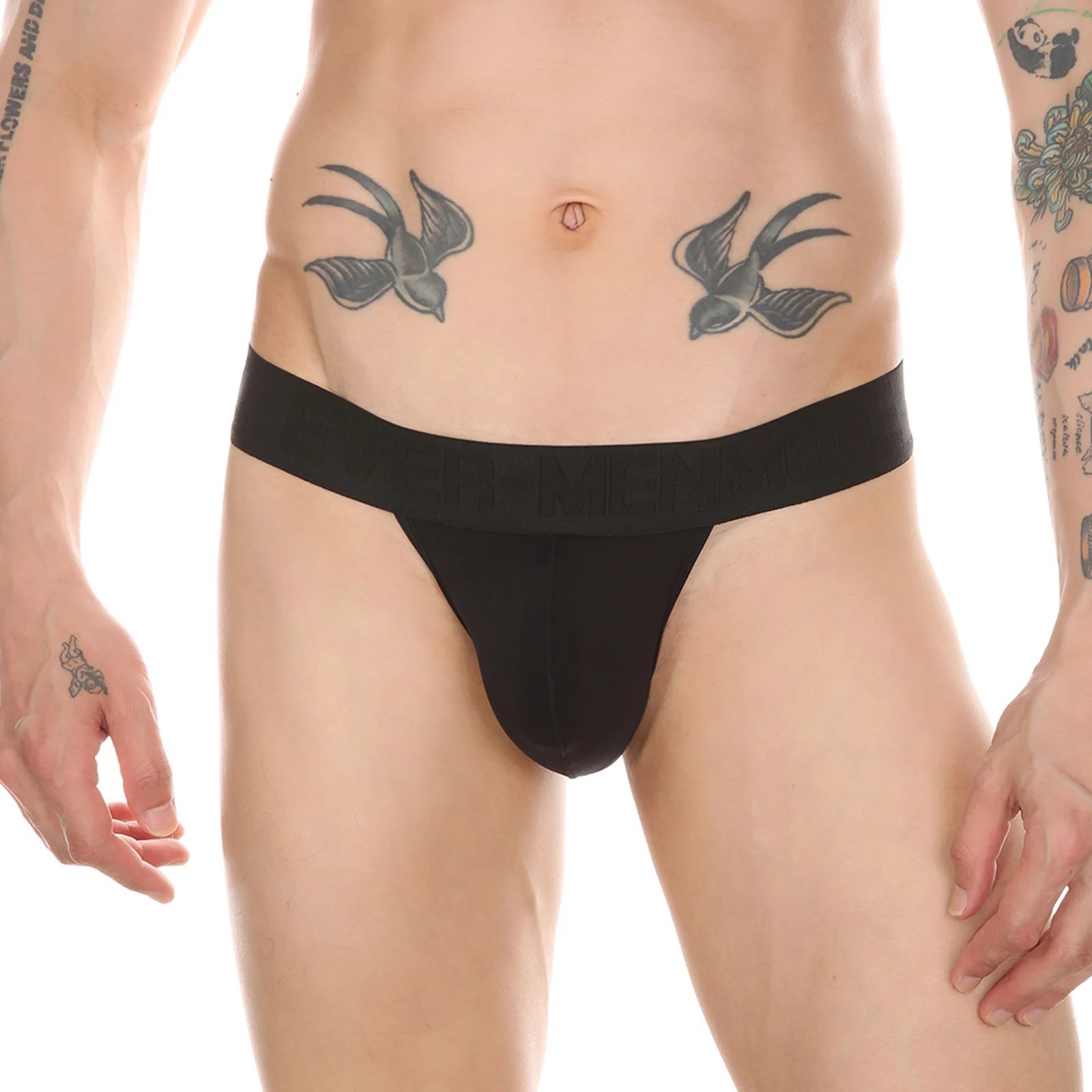 

Мужские сексуальные мини-стринги из прозрачного ледяного шелка с высокой посадкой, с большим вырезом и карманом, комфортное нижнее белье для мужчин