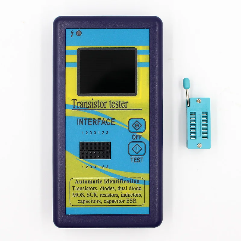 Multi-purpose Transistor Tester Diode Thyristor Capacitance Resistor Inductance MOSFET ESR LCR Meter 128*160 TFT Color Display