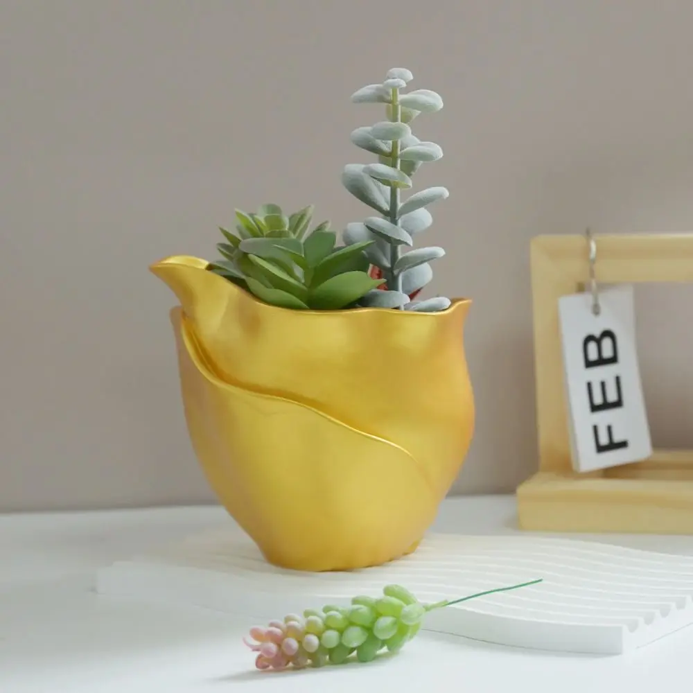 Resin Human Face Vase European Style Abstract Hydroponic Flower Holder Aesthetic Handicraft Character Plant Pot Dried Flower