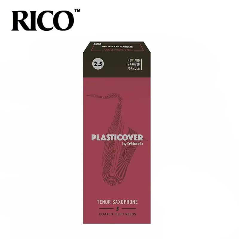 RICO Plasticover Tenor Bb Vinyl waterproof Sachs reed 2.5#, 3.0#,3.5# Box of 5