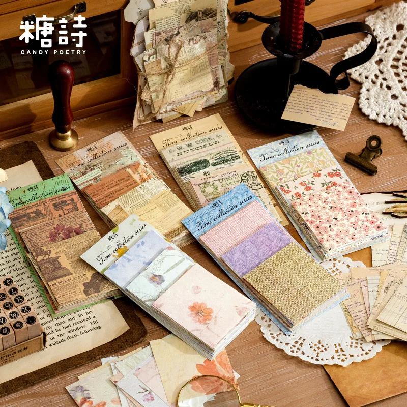 60pcs/lot Memo Pads Sticky Notes Time Collection Junk Journal Scrapbooking Stickers Office School stationery