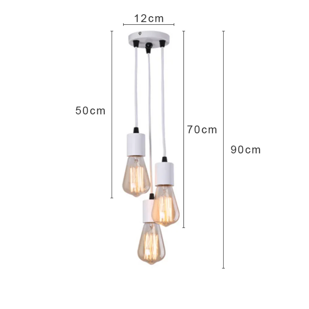 Vintage Chandelier White E27 Multi-Head Cable for Bar/Restaurant/Loft/Cafe DIY Art Spider Ceiling Lamp Modern Lighting