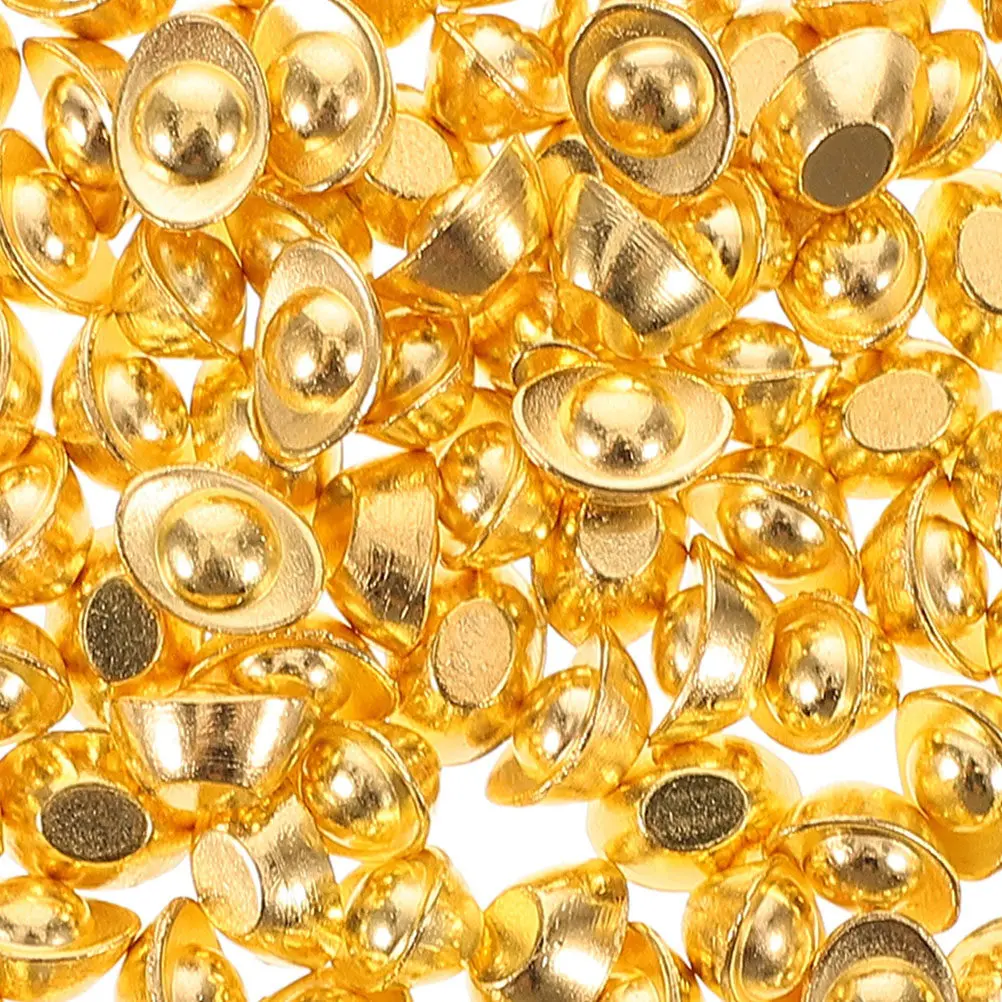 100pcs Mini Golden Yuan Bao Ornaments – Polished Solid Alloy Desktop Decor for Home Office Wealth & Prosperity