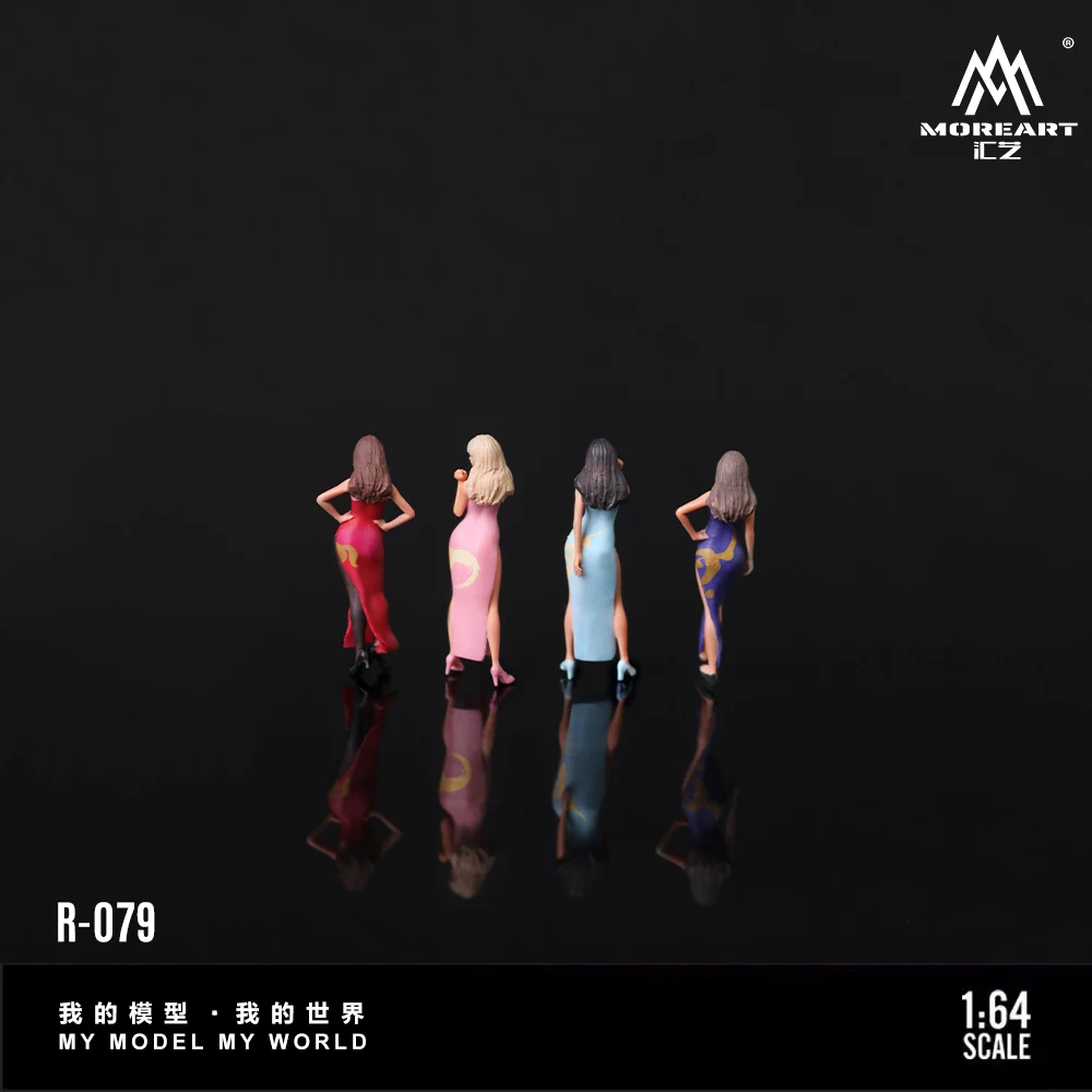 *الطلب المسبق * المزيد من الفن 1:64 مجموعة دمى الراتنج النار نعمة الحصان أربعة الأخوات ، نموذج لجسم الديكور لعرض الهدايا والمجموعة