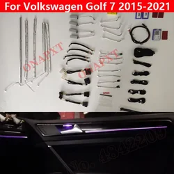 10/30 Colors Set For Volkswagen Golf 7 GOLF 7.5 MK7 2015-2021 Decorative Ambient Light LED Atmosphere Lamp illuminated Strip