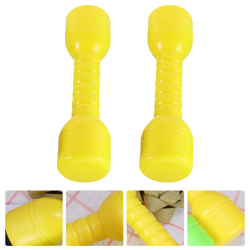 2 Pcs Children's Dumbbell Dumbbells Kids Barbells Small Exercise Ergonomic Plastic Abs for Kindergarten Workout Equipment Set