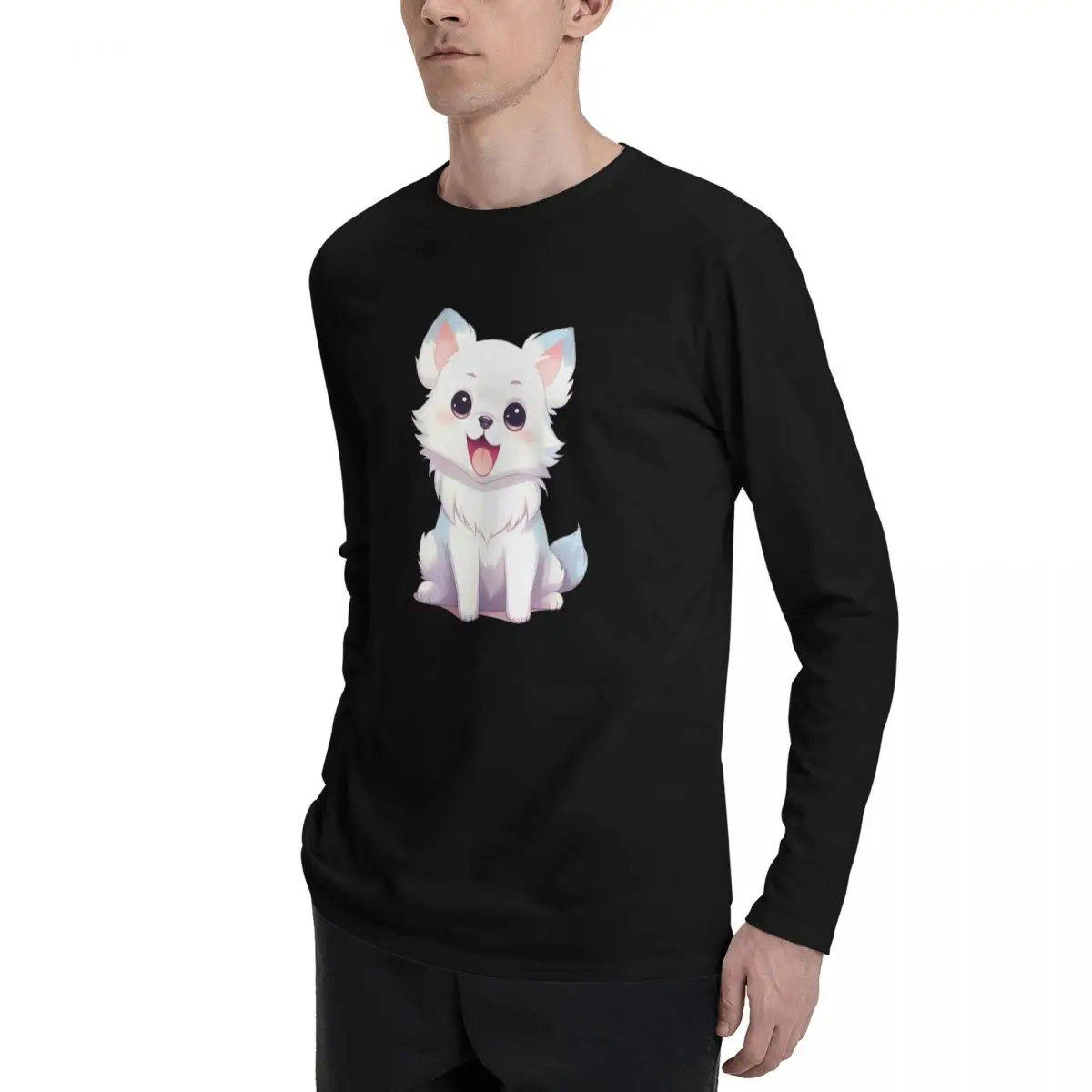 2024 جديد الخريف الشتاء الخريف الرجال تي شيرتات طويلة الأكمام طاقم الرقبة خفيفة الوزن ، ممزق جولة تيز الشارع الشهير عادية #2