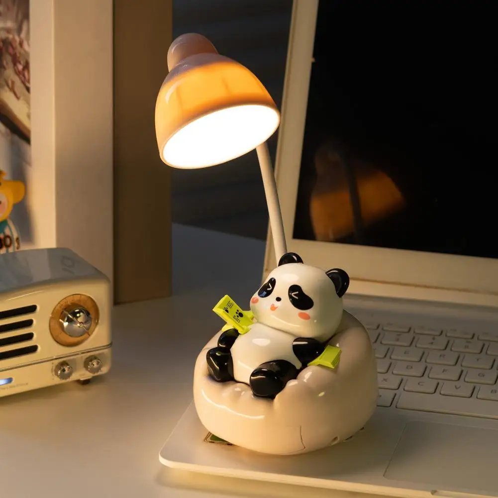 23 cm Panda Nachtlampje LED Bureau Nachtkastje Leeslamp Met Lade Dimbare Oplaadbare Panda Tafellamp Voor Kinderkamer Slaapkamer