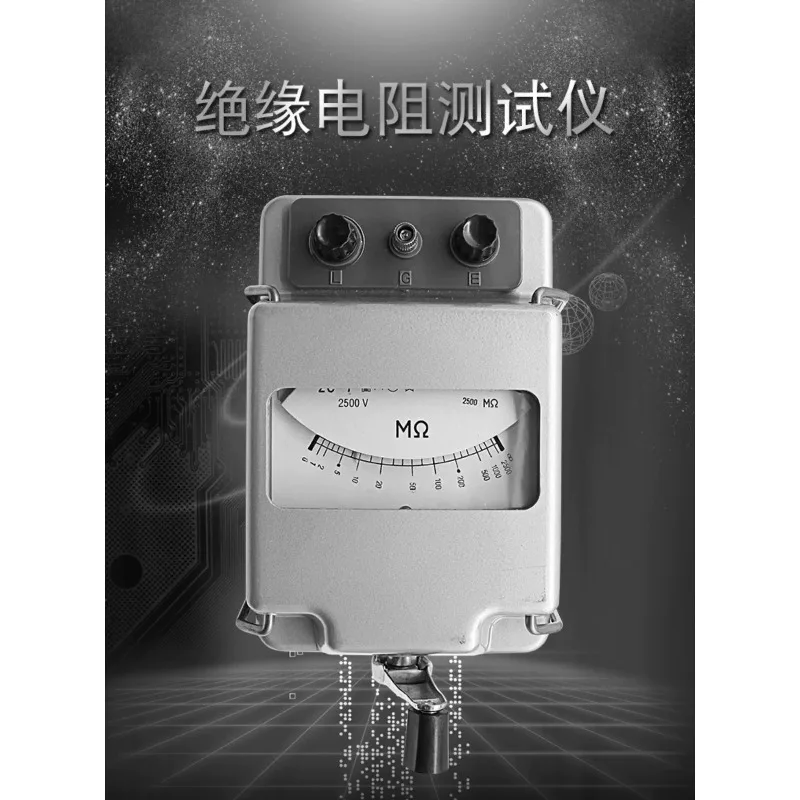 ZC-7 Insulation Resistance Tester Megohmmeter 500V 2500V 5000V Aluminum Case Hand Crank Meter For Cable Electrical