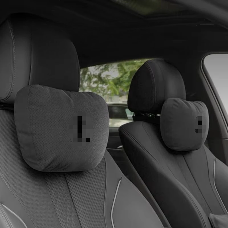 Car Interior Seat Headrest Fur Neck Pillow Lumbar Support Accessories For Tesla Model 3/X/ Y Roadster