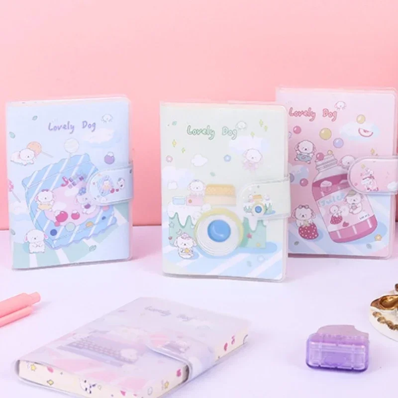 1Pc A7 Cute Cartoon Waterproof Cover Notebook Portable Mini Pocket Hasp Notepad Diary Kawaii Student Bullet Journals Planner