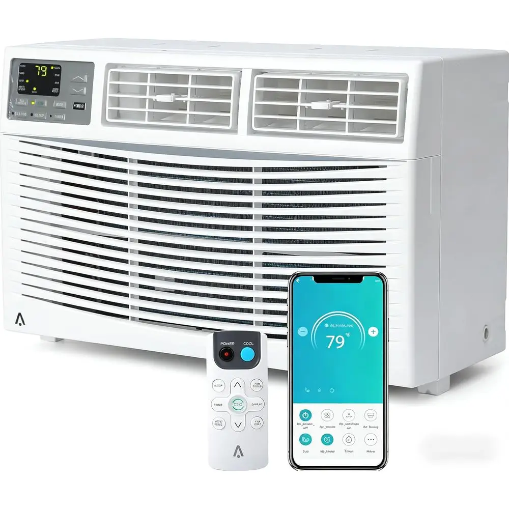 

8000 Window Air Conditioner, Window AC Unit 115V Cools Up to 350 Sq.t, Energy Saving with Remote & App Control & Timer, Perect o