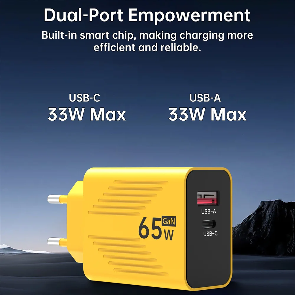 65W USB Type C Charger Fast Charging USB C Super Fast Power Adapter EU/US/UK Plug Wall Charger For iPhone Xiaomi Samsung Huawei