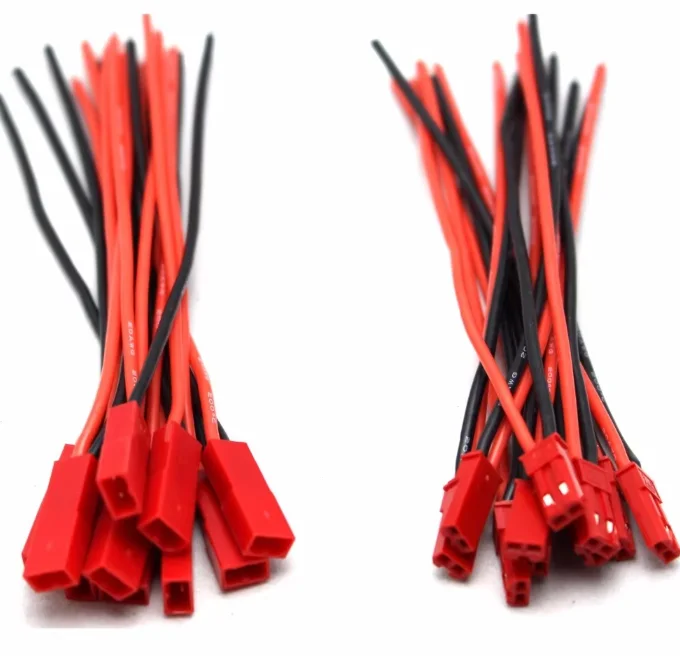 20pcs DIY JST Plug Cable 2-Pin Male And Female Connector Terminals for Electronic Projects