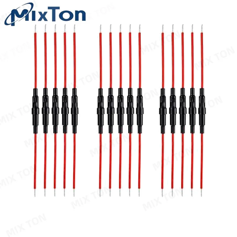 Набор из 15 предметов, 5 x 20 мм, винтовой тип, стеклянный держатель предохранителя с проводами 16AWG/18AWG/20AWG/22 AWG, держатель предохранителя 5x20 мм