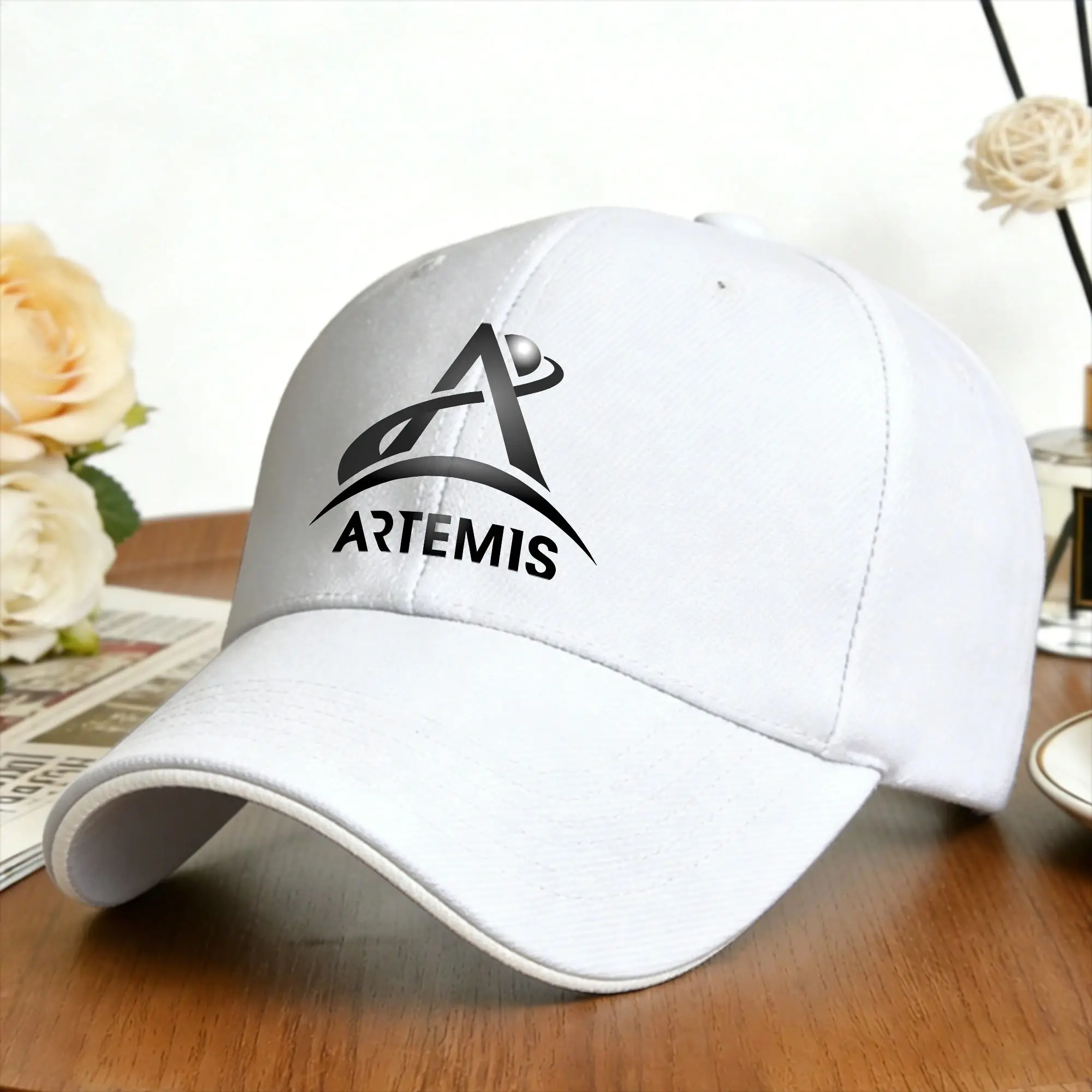 Artemis program logo Baseball Cap  Outdoor Gym Hot Sale Hip Hop Hats Fitted Retro Snapback Cap