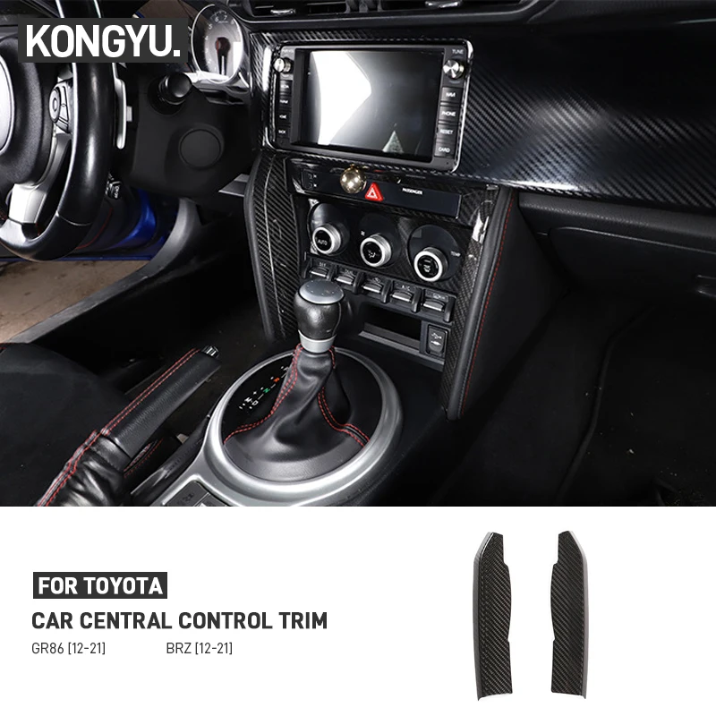 

Real Carbon Fiber Car Central Console Side Trim Strip Gear Shift Panel Decor Trim Cover For Toyota GR86 86 Subaru BRZ 2012-2021
