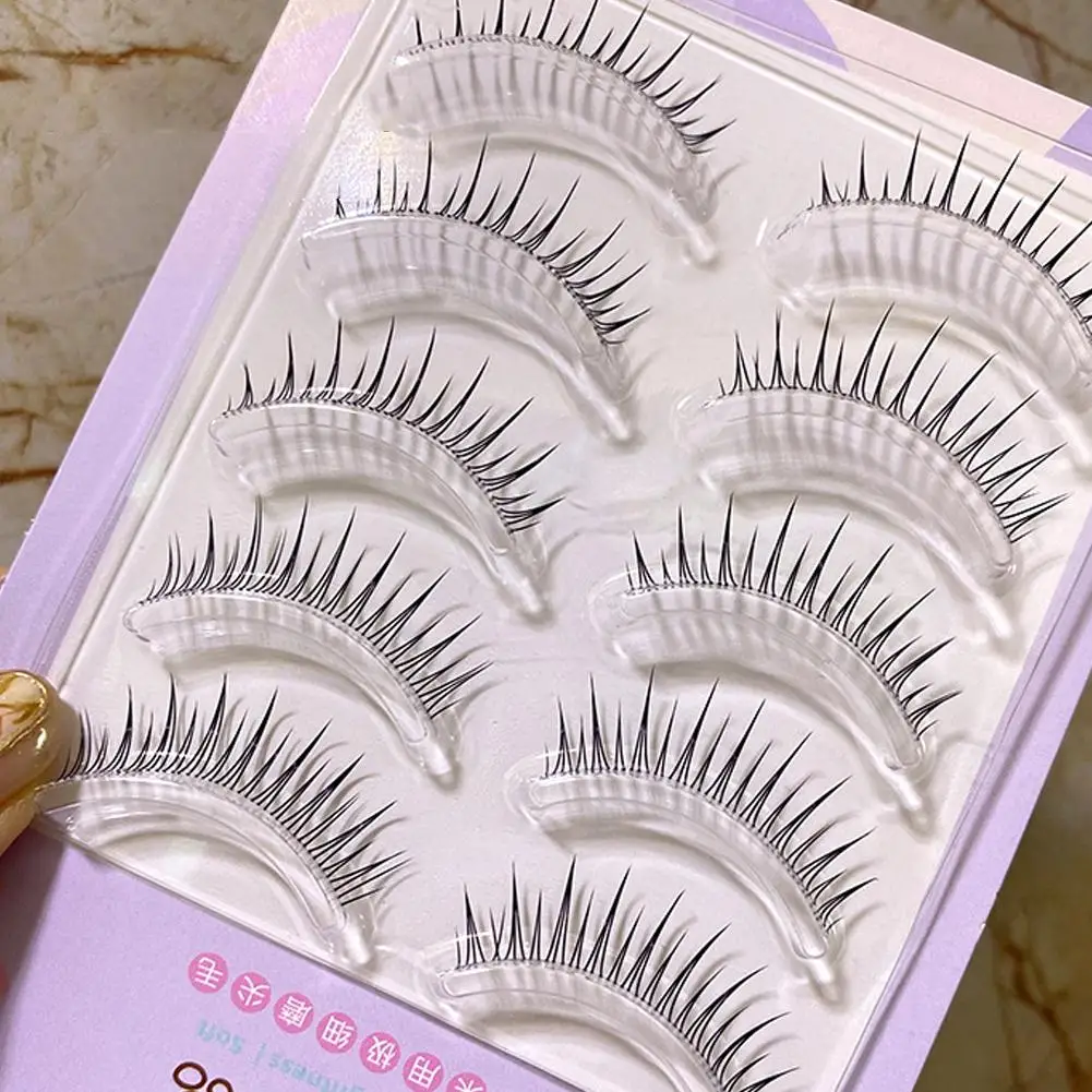 透明な細い幹つけまつげナチュラル厚い下まつげマンガスタイルまつげエクステンションアイメイクツール