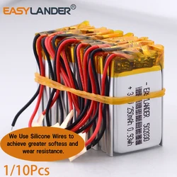 Silicone Wires 502030 3.7V 250mAh Rechargeable Lithium Li-ion Polymer Battery Lipo for wireless headset ngmini 400 recorder