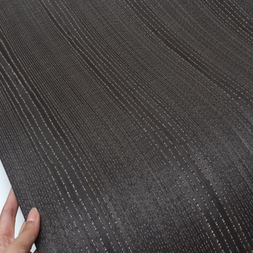Length:2.5m Width:580mm Thick:0.5mm Versatile Lace Grain Engineered Wood Veneer Home Renovation Wall Decor DIY Projects